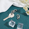 304 Stainless Steel Key Ring Connection Clasps Belt Clip for Keys 26x12.5x6mm STAS-PH0002-24P-5