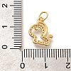 Rack Plating Brass Micro Pave Cubic Zirconia Pendants KK-H508-28G-08-3