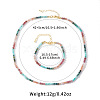 Natural Gemstone Beaded Bracelets & Necklaces Set for Women DW2258-4