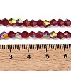 Electroplate Transparent Glass Beads Strands EGLA-K015-18D-4