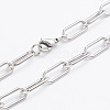 304 Stainless Steel Paperclip Chains X-STAS-I146-02P-1