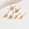 Elegant 3 Pairs Butterfly & Round Stainless Steel Stud Earring Sets UZ9665-1