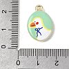 Printed Alloy Pendants ENAM-F160-02B-G-3