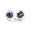 UV Plating Rainbow Iridescent Acrylic Beads OACR-H112-24B-2