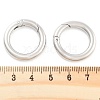 Non-Tarnish 304 Stainless Steel Spring Gate Rings X-STAS-Q032-1B-3