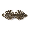 Brass Filigree Hair Barrette OHAR-PW0001-201AB-1