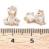 Brass Micro Pave Clear Cubic Zirconia Charms KK-U028-11G-3