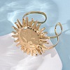 Alloy & Iron Cuff Bangles for Women BJEW-F501-01B-KCG-3