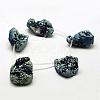 Electroplated Natural Druzy Agate Beads Strands G-N0259-03-2
