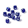 Resin Evil Eye European Beads RESI-A021-17-1