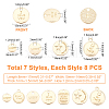 56Pcs 7 Style Rack Plating Alloy Charms FIND-PH0003-18-4