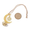 3Pcs 3 Colors Alloy Moon with Star Pendant Decoration HJEW-JM02415-5