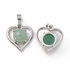 Natural Green Aventurine Pendants G-P484-04P-01-2