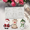 DIY Christmas Snowman & Santa Claus & Deer Fondant Food Grade Silicone Molds X-XMAS-PW0001-024-1