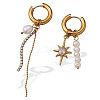 304 Stainless Steel Clear Cubic Zirconia Hoop Earrings WG9E1A8-01-5