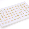 Footprint Brass Natural Pearl Stud Earrings PEAR-N020-05W-3