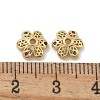 Brass Micro Pave Cubic Zirconia Bead Caps ZIRC-F141-15G-2