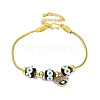 Brass European Bracelets BJEW-C080-01G-02-1