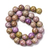 Natural Lepidolite/Purple Mica Stone Beads Strands G-K401-A01-12mm-3