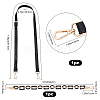 Gorgecraft 2Pcs PU Leather Bag Strap and Acrylic & CCB Plastic Link Chains Bag Handles FIND-GF0001-60-2