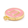 Golden Plated Alloy Enamel Charms X-ENAM-Q437-14U-2
