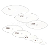 8Pcs 8 Sizes Transparent Acrylic Reusable Drawing Template for DIY Scrapbooking DIY-UN0006-32A-1