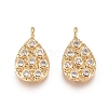 Brass Micro Pave Cubic Zirconia Pendants KK-D156-07G-E-1