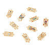 40Pcs 10 Styles Alloy Rhinestone Connector Charms FIND-TA0002-01-10