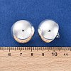 Half Round 304 Stainless Steel Stud Earrings EJEW-A125-80G-S-5