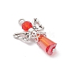 3Pcs Glass Pendants PALLOY-JF03664-02-4