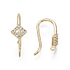 Brass Micro Pave Cubic Zirconia Earring Hooks KK-T063-018-NF-3