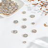 60Pcs 3 Styles Flower Alloy Glass Sew on Rhinestone FIND-LP0008-08-1