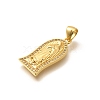 Religion Themed Rack Plating Brass Micro Pave Cubic Zirconia Pendants KK-L226-007G-04-2