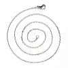 304 Stainless Steel Cable Chain Necklace NJEW-S420-008B-P-2