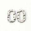 Non-Tarnish Hammered 201 Stainless Steel Linking Rings STAS-T052-16P-1