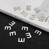 Tarnish Resistant 304 Stainless Steel Letter Charms STAS-O072-E-5