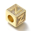 Brass Cubic Zirconia Beads KK-Q818-01Z-G-2