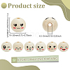 60Pcs 6 Styles Printed Wood European Beads WOOD-FG0001-46-2