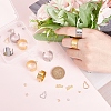 Unicraftale DIY Love Charm Cuff Ring Making Kit STAS-UN0039-60-4