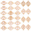 26pcs 13 styles Glass Connector Charms GLAA-PH0002-86-1