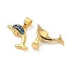 Brass Enamel Pendants KK-H534-01B-G-2