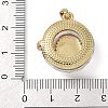 Brass Micro Pave Cubic Zirconia with Glass Pendents KK-Q815-03G-3