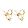 knot Brass Hoop Earrings for Women EJEW-U008-09G-1