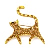 Alloy Rhinestone Lapel Pins for Backpack Clothes JEWB-P055-06G-01-1