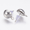 Iron Stud Earring Findings IFIN-F136-10mm-08P-2