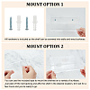 2 Packs Transparent Acrylic Floating Hanging Shelves DIY-WH0488-06-3