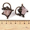 Natural Rose Quartz Merkaba Star Pendants G-C144-02R-03-3