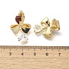 Brass Micro Pave Clear Cubic Zirconia Stud Earrings EJEW-A121-15G-3