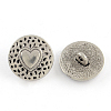 Tibetan Style Alloy Shank Buttons TIBE-Q044-04AS-RS-1