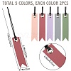10Pcs 5 Colors Leather Bookmarks AJEW-CP0007-56-2